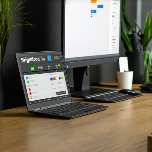 Person using SEO software on multiple screens to maintain Google My Business rankings