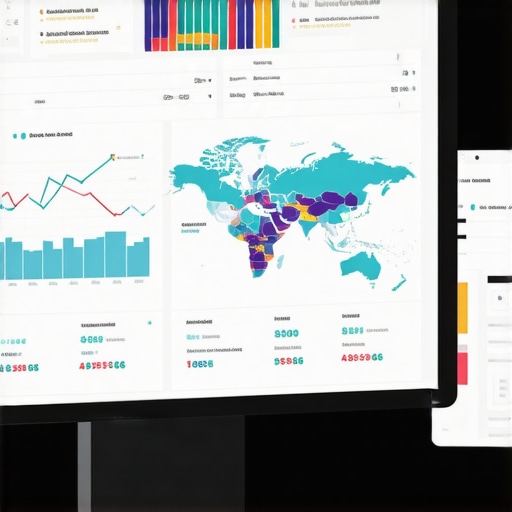 A person analyzing local search performance on a data dashboard.