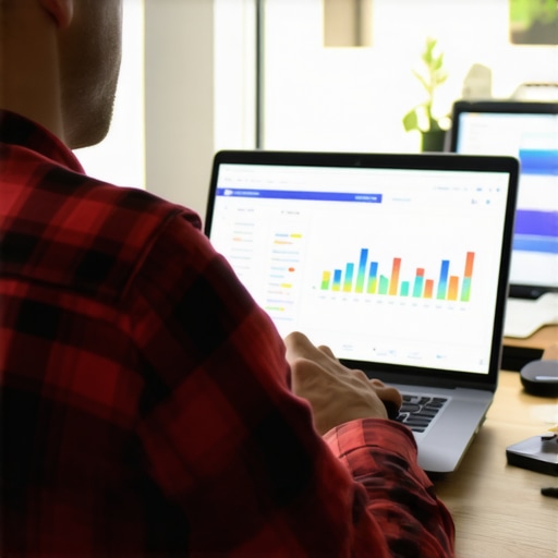 SEO professional reviewing local business rankings on a computer