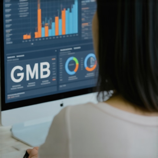 Person reviewing analytics and SEO metrics on a computer, symbolizing ongoing GMB maintenance