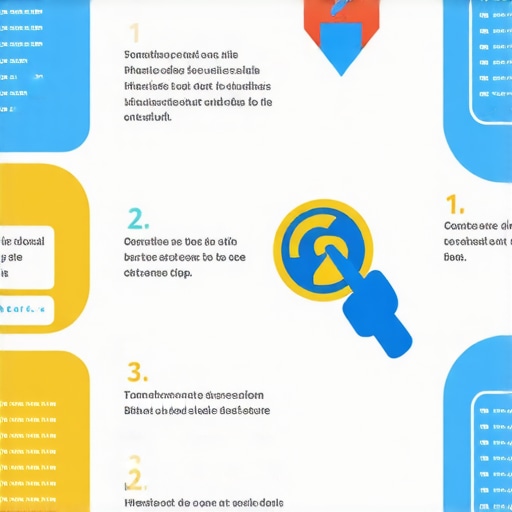 Illustration of a step-by-step process for improving Google My Business ranking.