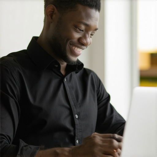Business owner editing Google My Business profile on a laptop with new photos