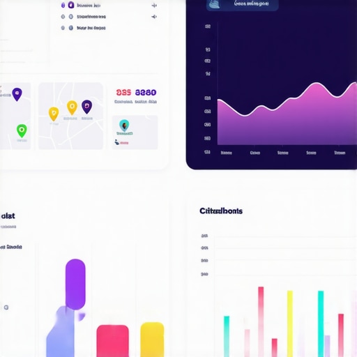 Screenshot of local SEO dashboard tracking Google My Business metrics and rankings