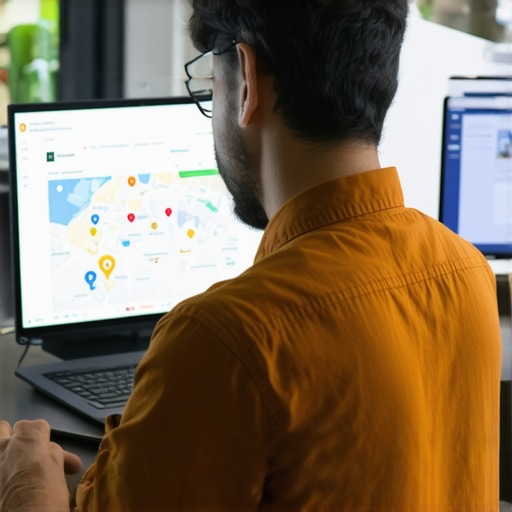 SEO specialist optimizing Google My Business profile for local ranking success.