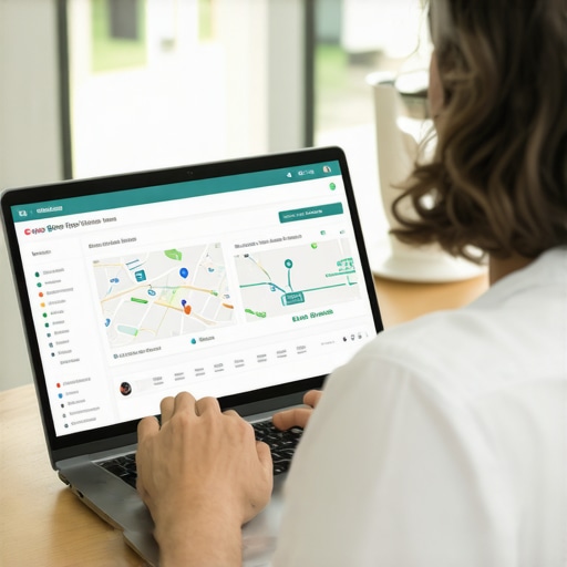 Business owner updating Google My Business profile for local SEO